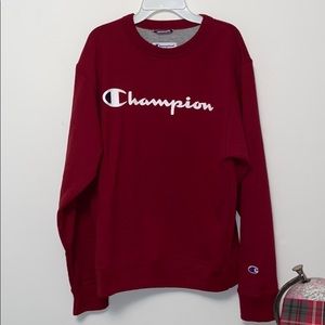 Red champion crew neck size small!